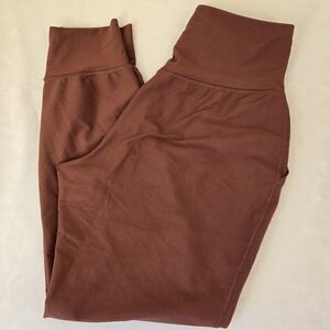 High-Waist Rust Yoga Jogger Leggings